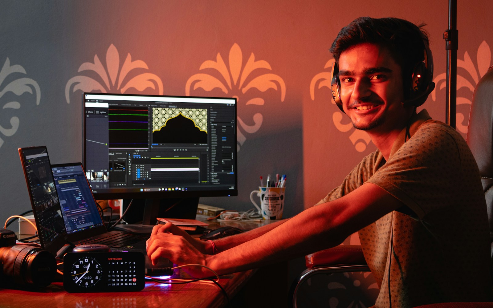 Indian professional working on a laptop